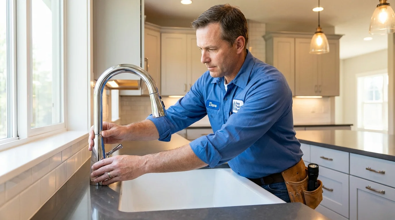 Kitchen faucet installation by Johns Plumbing LLC in Shelby